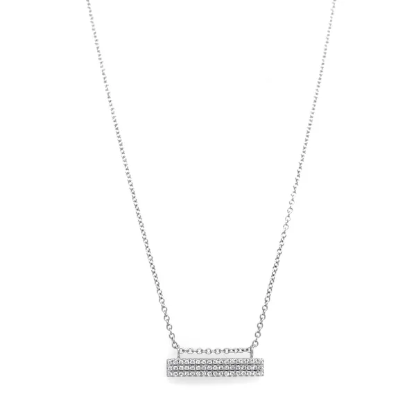 18K White Gold Diamond Necklace