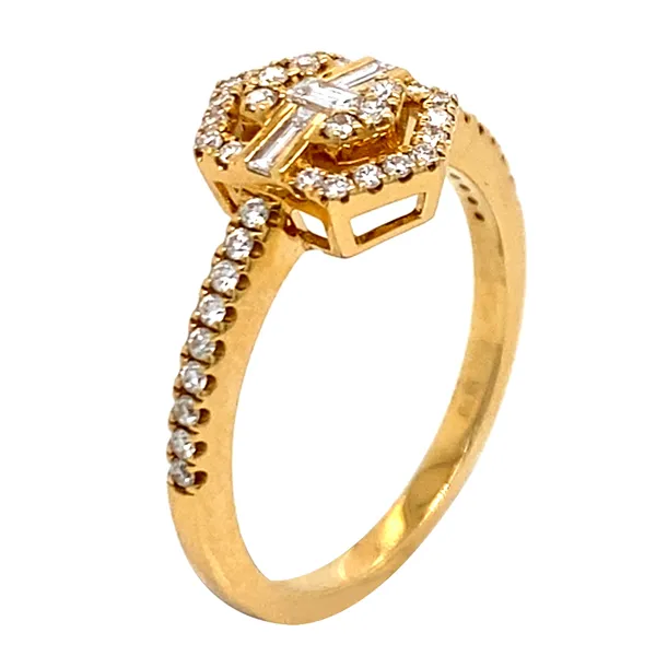 18K Yellow Gold Diamond Ring