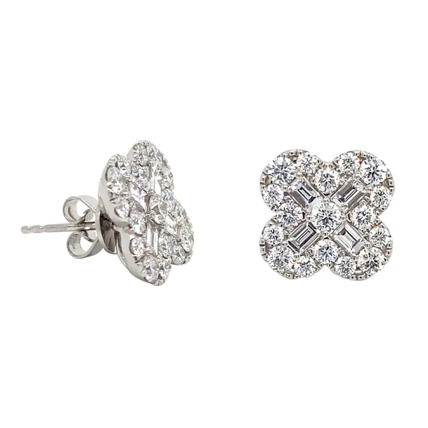 18K White Gold Diamond Earrings