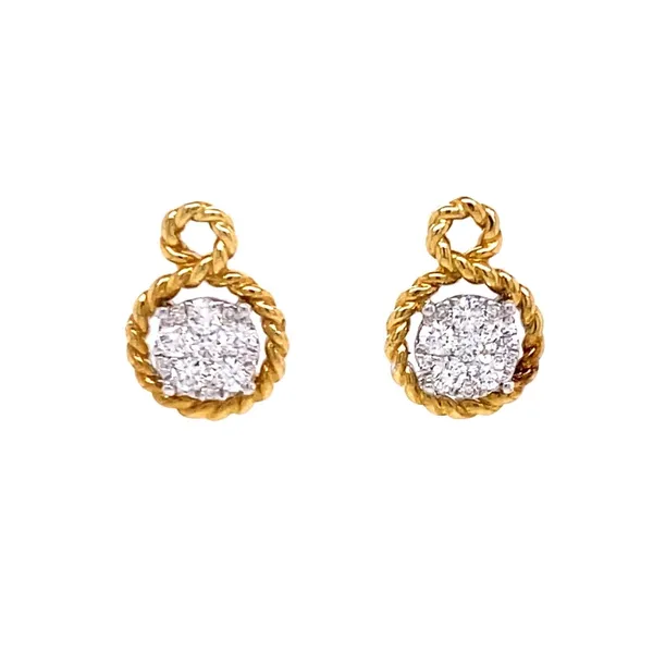 18K Two-Tone Diamond Earrings