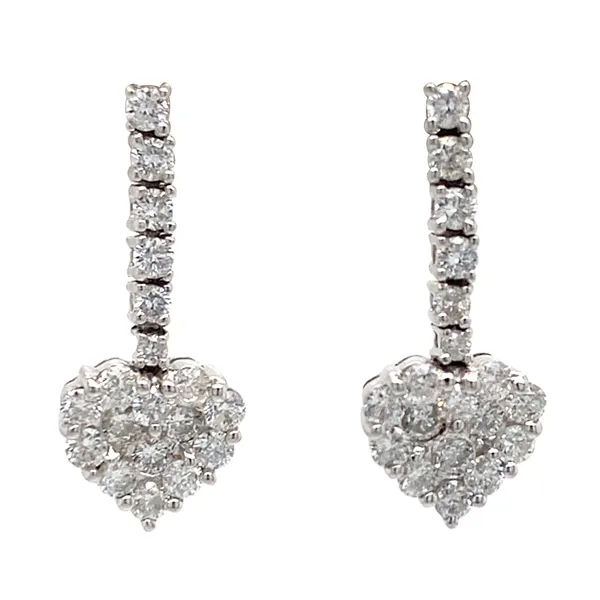 18K White Gold Diamond Earrings
