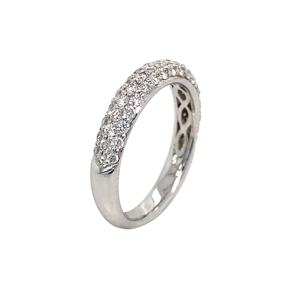 18K White Gold Diamond Band