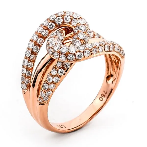 18K Rose Gold Diamond Band