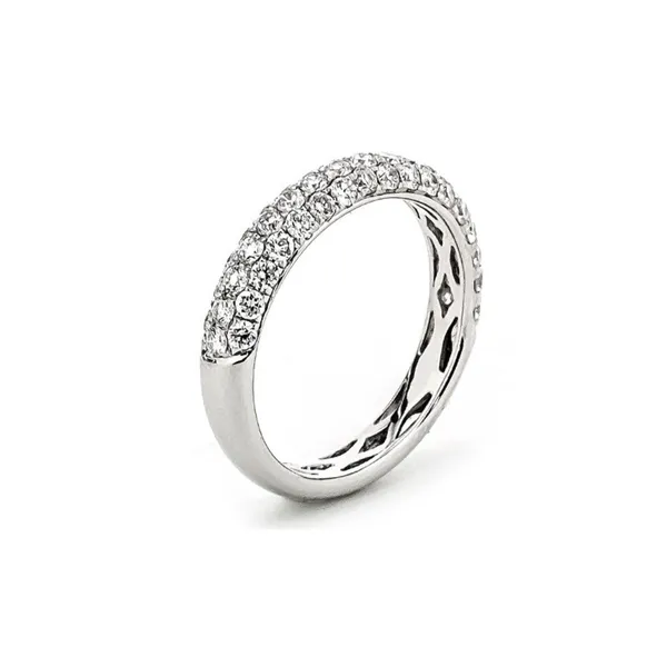 18K White Gold Diamond Band