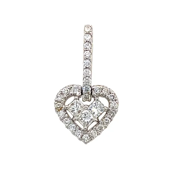 18K White Gold Diamond Pendant