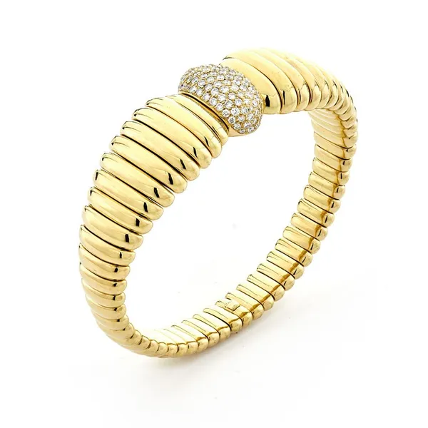 18K Yellow Gold Diamond Bangle