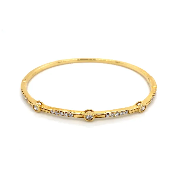 18K Yellow Gold Diamond Bangle