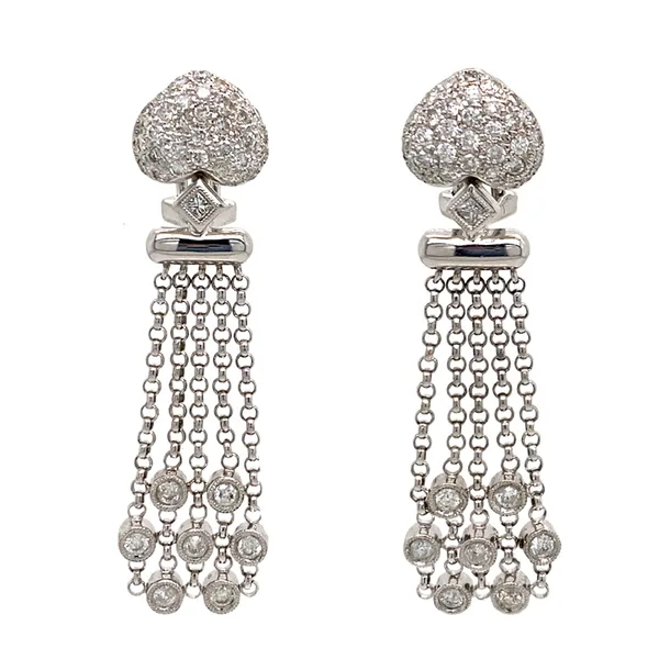 18K White Gold Diamond Earrings