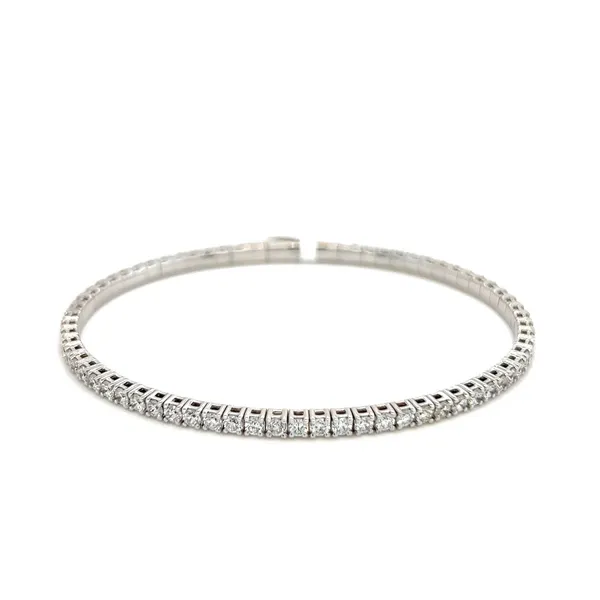 18K White Gold Diamond Bangle