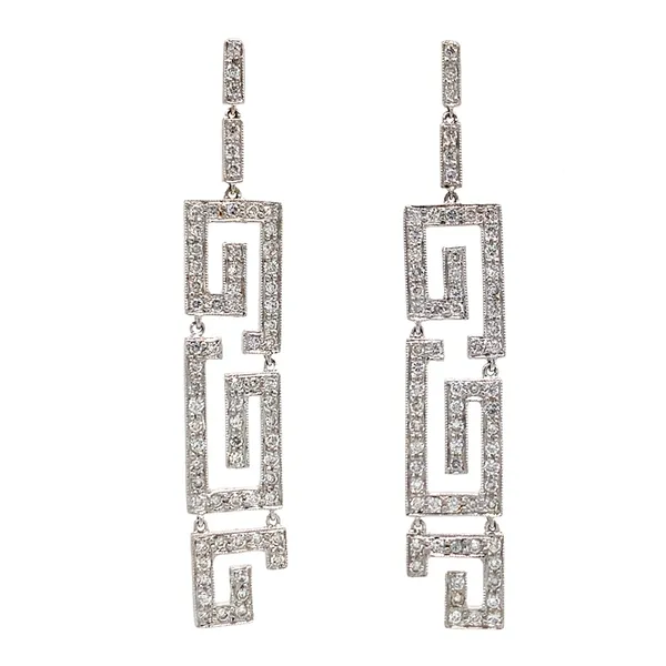 18K White Gold Diamond Earrings