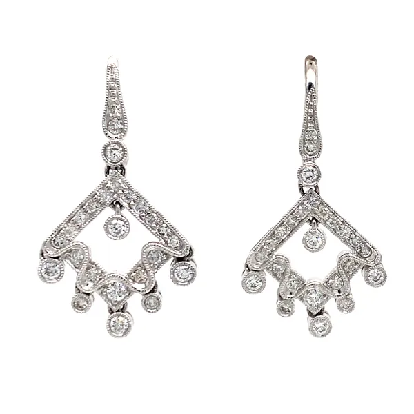 18K White Gold Diamond Earrings