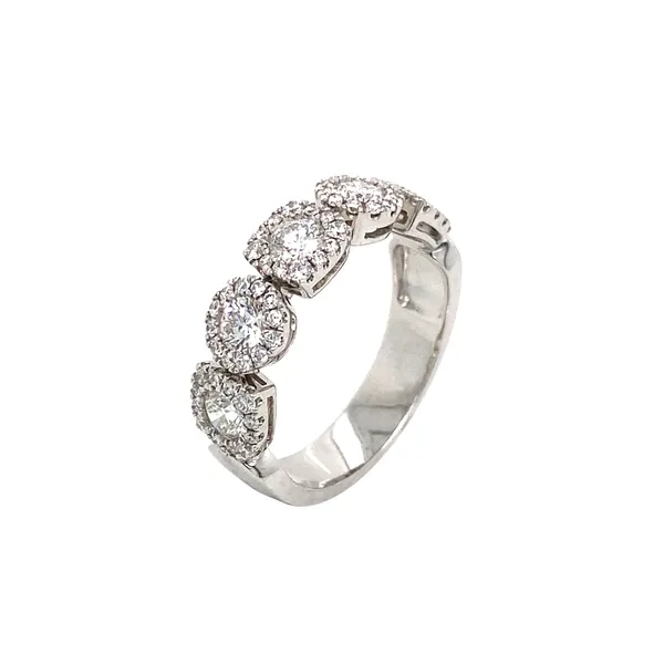 18K White Gold Diamond Band