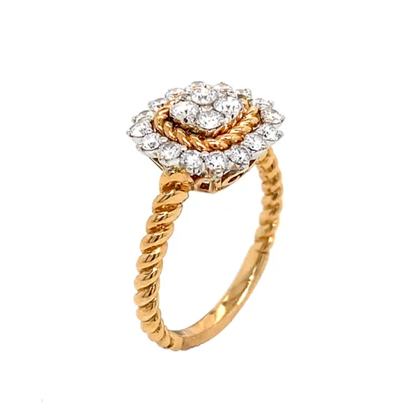 18K Two-Tone Gold Diamond Ring