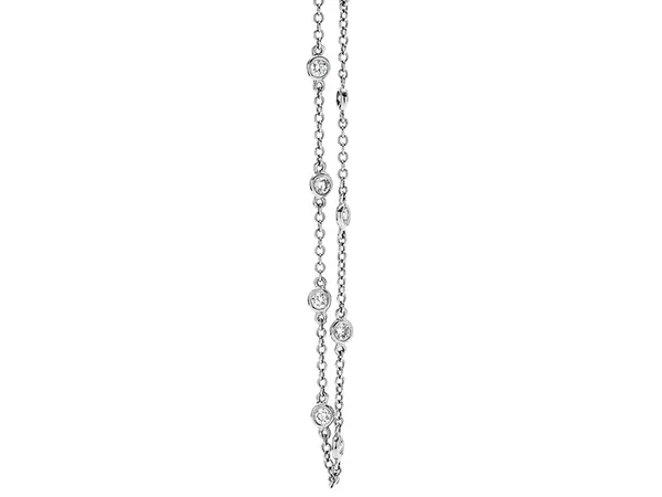 18K White Gold Diamond Necklace