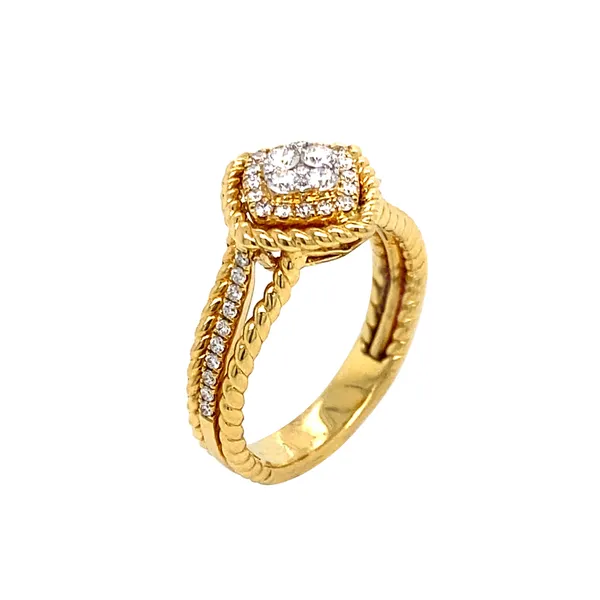18K Yellow Gold Diamond Ring