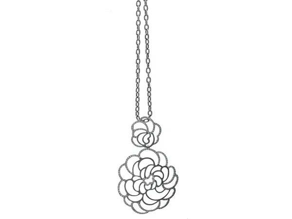 18K White Gold Diamond Necklace