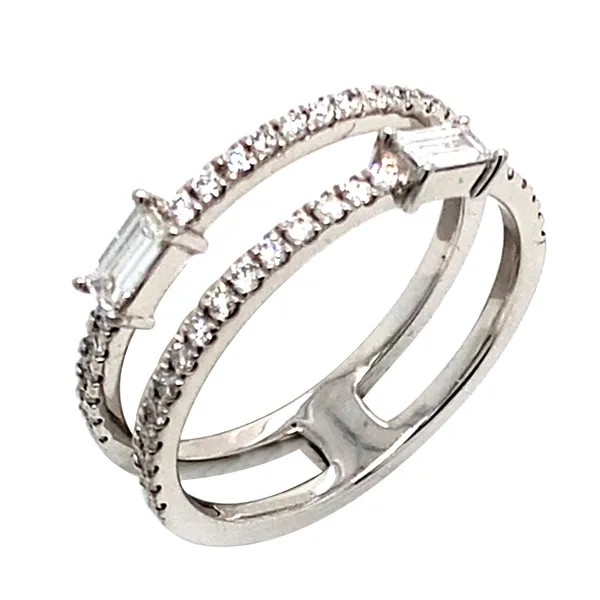 18K White Gold Diamond Band