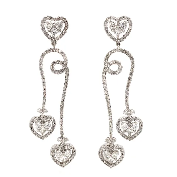 18K White Gold Diamond Earrings