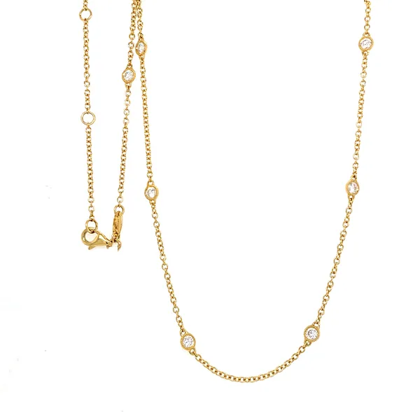18K Yellow Gold Diamond Necklace
