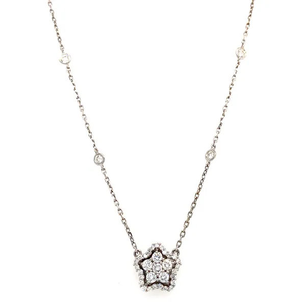 18K White Gold Diamond Necklace