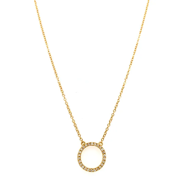18K Yellow Gold Diamond Necklace