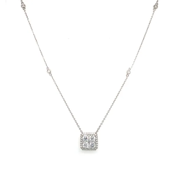18K White Gold Diamond Necklace