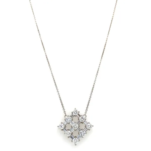18K White Gold Diamond Necklace