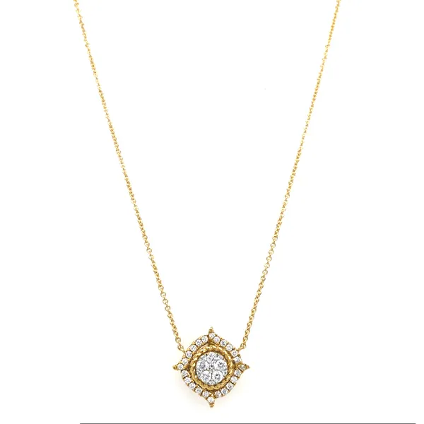 18K Yellow Gold Diamond Necklace