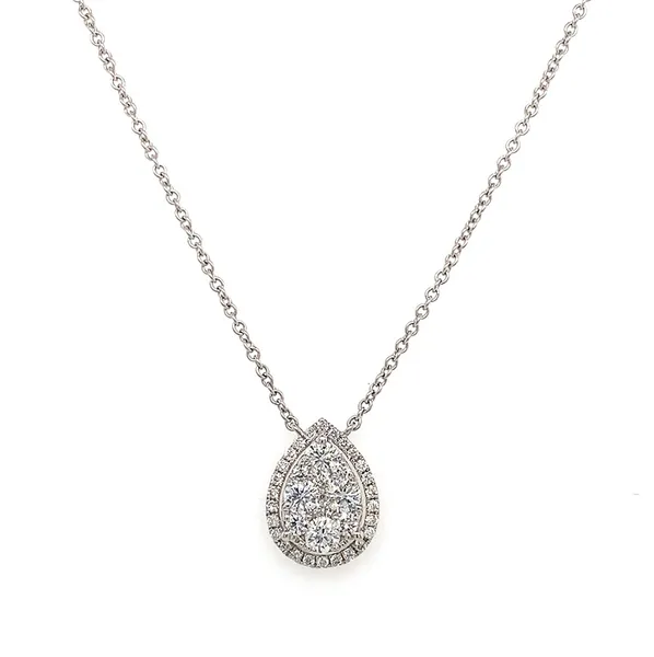 18K White Gold Diamond Necklace