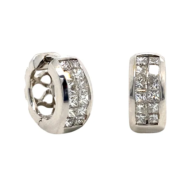 18K White Gold Diamond Earrings