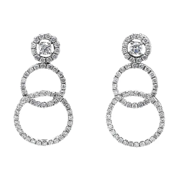 18K White Gold Diamond Earrings