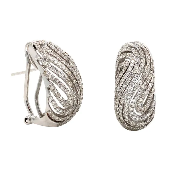18K White Gold Diamond Earrings