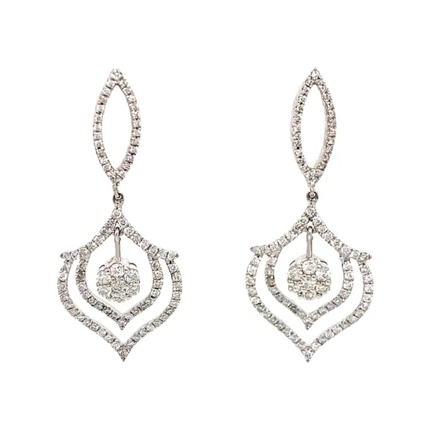18K White Gold Diamond Earrings