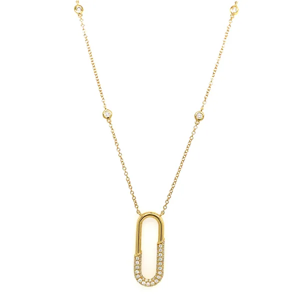 18K Yellow Gold Diamond Necklace