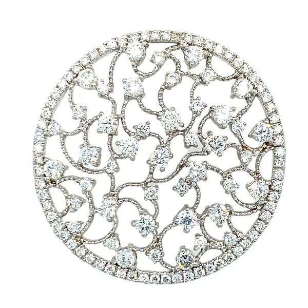 18K White Gold Diamond Pendant