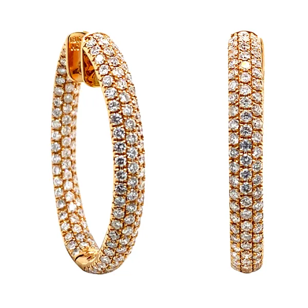 18K Rose Gold Diamond Earrings