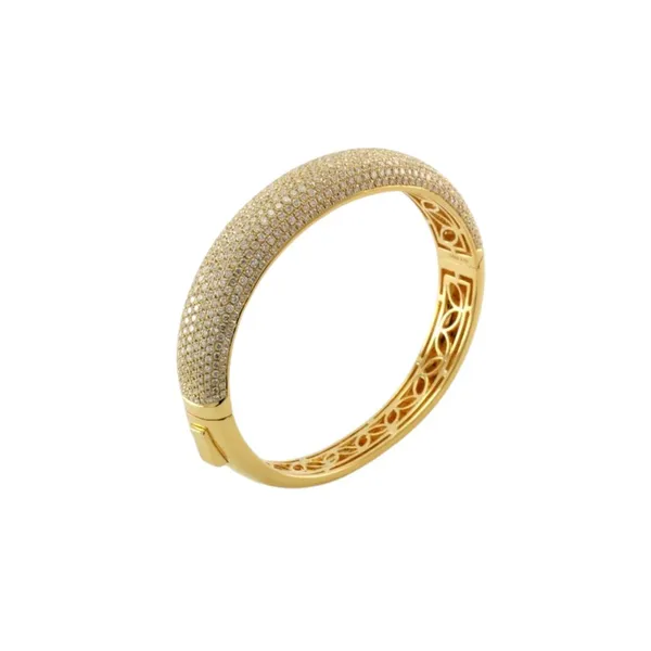 18K Yellow Gold Diamond Bangle