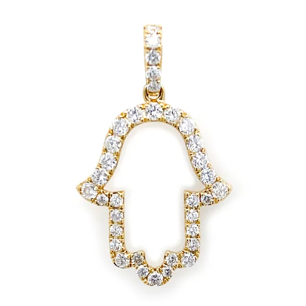 18K Yellow Gold Diamond Pendant