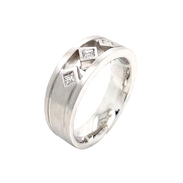 14K White Gold Diamond Men’s Ring