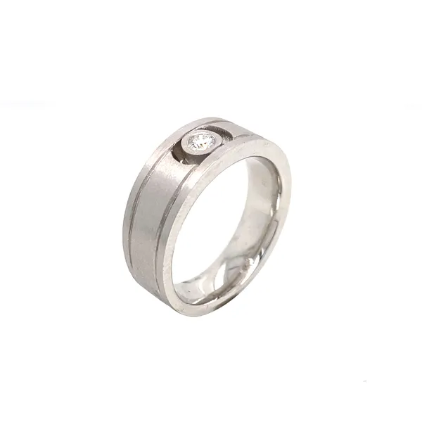 18K White Gold Diamond Men’s Ring