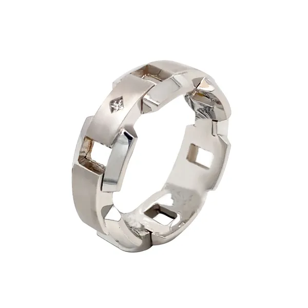 18K White Gold Diamond Men’s Ring