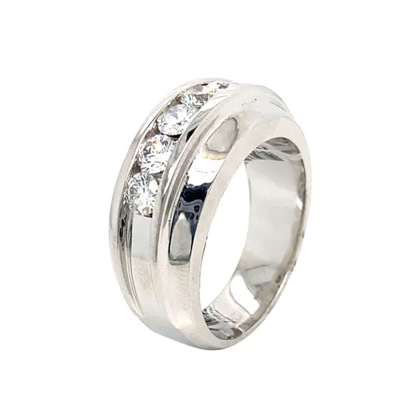 18K White Gold Diamond Men’s Ring