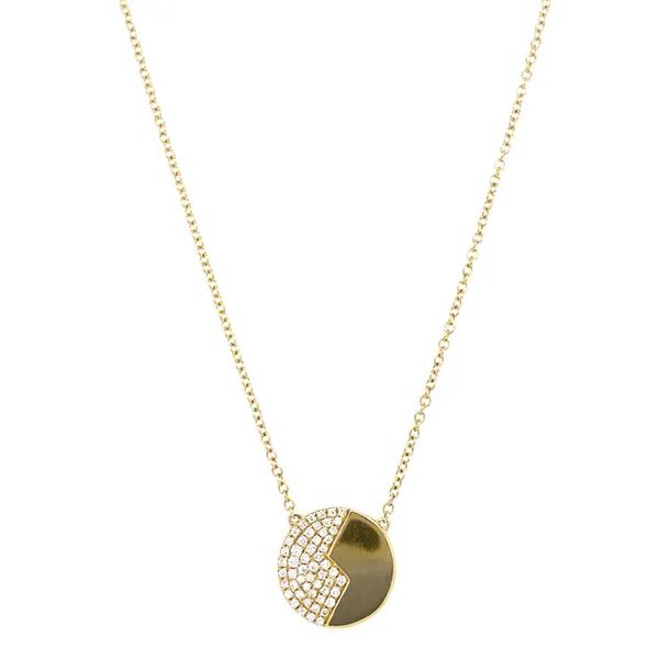 18K Yellow Gold Diamond Necklace