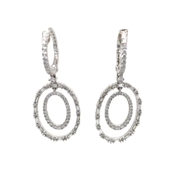 18K White Gold Diamond Earrings