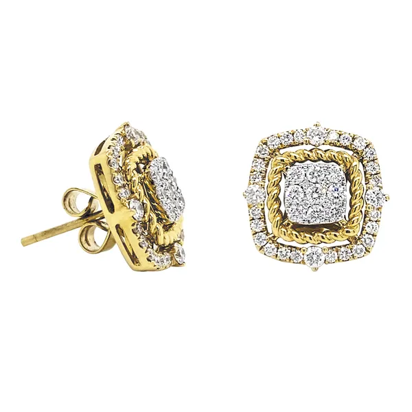 18K White Gold Diamond Earrings