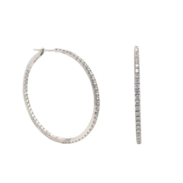 18K White Gold Diamond Earrings
