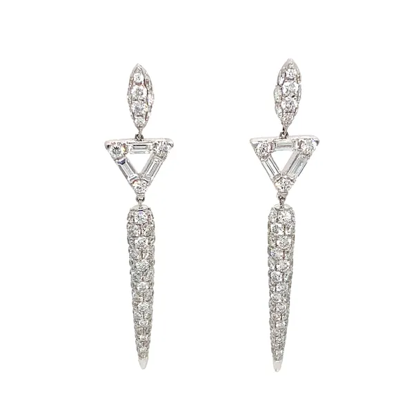 18K White Gold Diamond Earrings