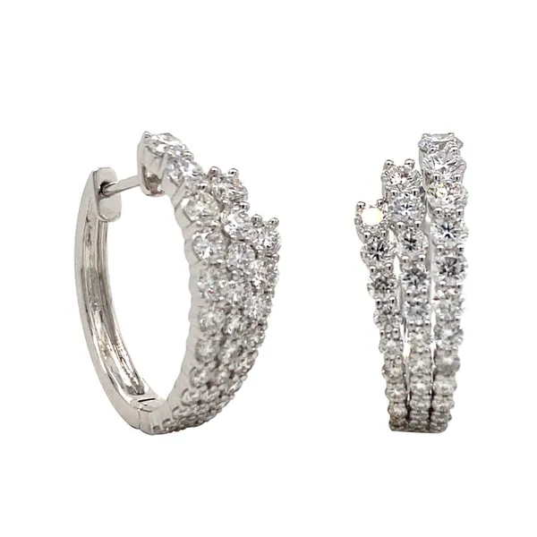 18K White Gold Diamond Earrings