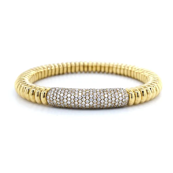 18K Yellow Gold Diamond Bangle