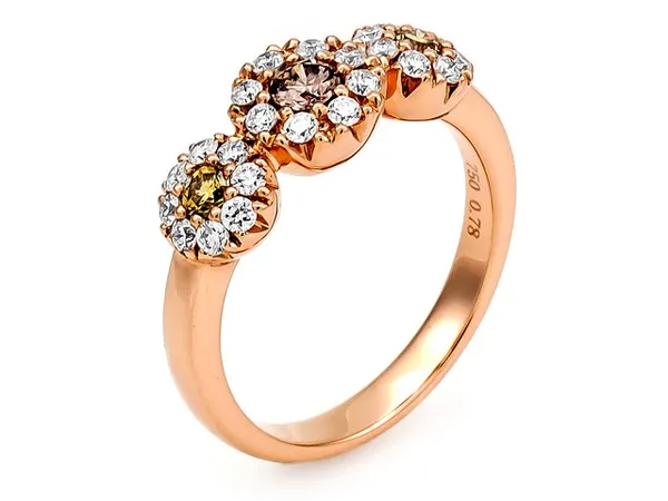 18K Rose Gold Brown Diamond Band